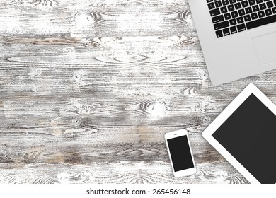 workplace, top view