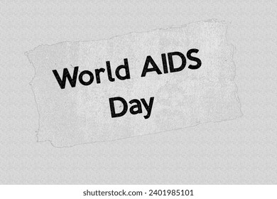 World AIDS Day - news story communication copy newspaper headline article title referring to world or international day pencil sketch - Powered by Shutterstock