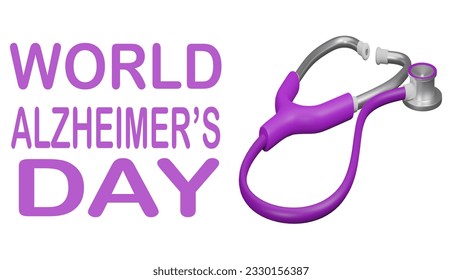 World Alzheimer's Day. September 21. Holiday concept. Template for background, banner, card, poster with typography.3d render illustration - Powered by Shutterstock