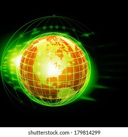 World in attractive background