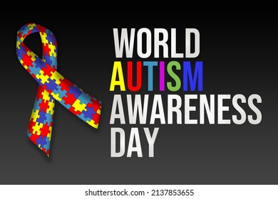 World Autism Awareness Day Beautiful Colorful Banner Design - Powered by Shutterstock