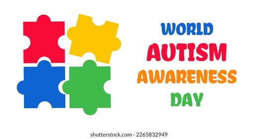 World autism awareness day. colorful puzzles background. Symbol of autism. Medical flat illustration. Health care , banner or poster of World autism awareness day. - Powered by Shutterstock