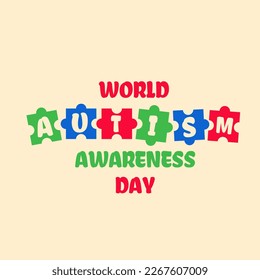 World autism awareness day. colorful puzzles background. Symbol of autism. Medical flat illustration. Health care , banner or poster of World autism awareness day. - Powered by Shutterstock