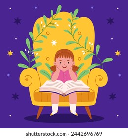 World book day illustration in flat design - Powered by Shutterstock