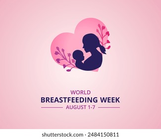 World Breastfeeding Week. Observed from August 1-7. Vector illustration of  banner, poster, card for social networks and media. Holiday concept. Jpeg format. - Powered by Shutterstock