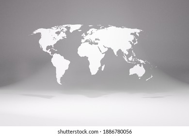 World Business Background Concept with world map, 3D rendeing