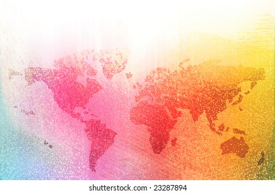 World Bussiness Colored Background