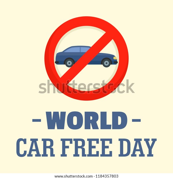 World car free day background.\
Flat illustration of world car free day background for web\
design