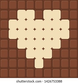 World Chocolate Day. Blocks of chocolate. Brown color. For banners, greeting cards, wallpapers. - Powered by Shutterstock