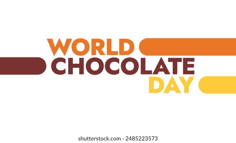 World Chocolate Day colorful text typography on white or black background banner illustration great for wishing and celebrating International Chocolate Day in july - Powered by Shutterstock