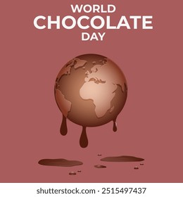 world chocolate day poster design, chocolate text vector, chocolate bar vector illustration ,13 September. eps file. - Powered by Shutterstock