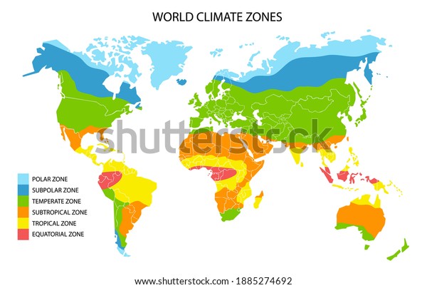 World Climate Zones Geographic Infographics Global Stock Illustration ...