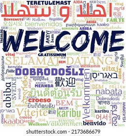 World Cloud Welcome Greetings Different Languages Stock Illustration ...