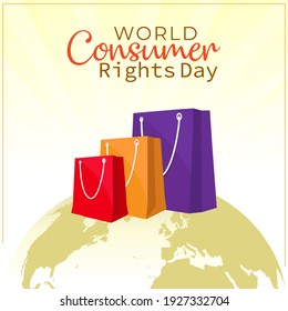 World Consumer Rights Day Abstract Background Stock Illustration 