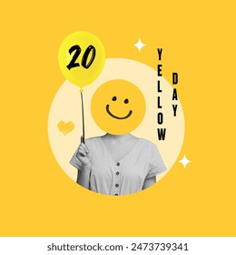 World day, international, happiness, 20, March, International Happiness, banner, emojis, smile, yellow, globe, happiness, color, love, yellow, Day, Happiness, World map, girl, woman, globe, Smile - Powered by Shutterstock