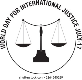 World Day International Justice July 17 Stock Illustration 2164340329 ...