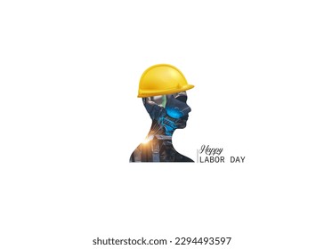  World Day for Safety and Health at Work. Happy Labor Day concept. Labor Head and industry background. 3d rendering - Powered by Shutterstock