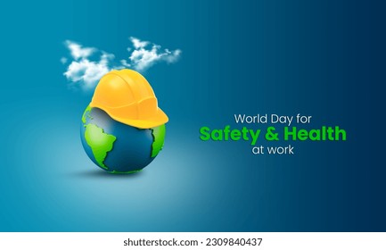 world day for safety and health at work. Construction Safety banner. Labour Day Concept.  safety and health at work. - Powered by Shutterstock