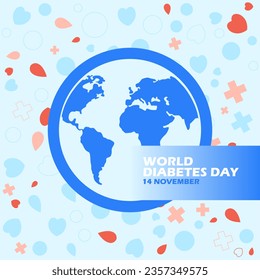 World Diabetes day is observed every year on November 14. Vector illustration - Powered by Shutterstock