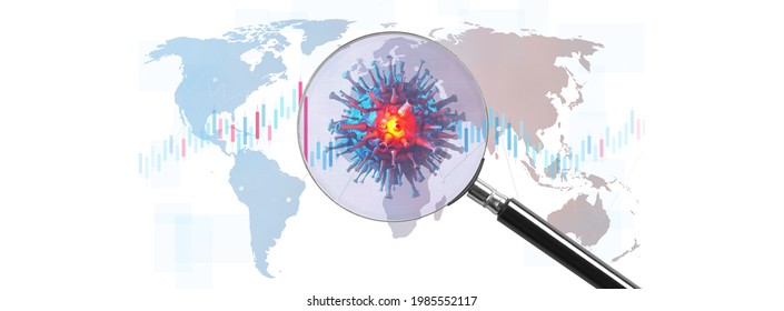 World Economy And Corona Virus Concept. The Impact Of Coronavirus On The World. 3d Illustration