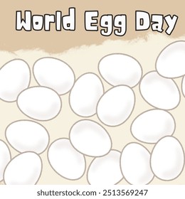 World Egg Day Illustration - A tribute to the nutritious and versatile egg, a global food staple. - Powered by Shutterstock