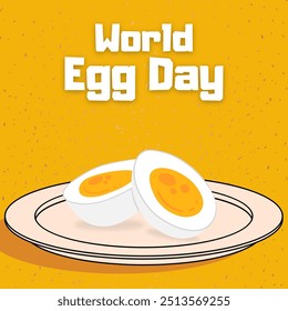 World Egg Day Illustration - A tribute to the nutritious and versatile egg, a global food staple. - Powered by Shutterstock