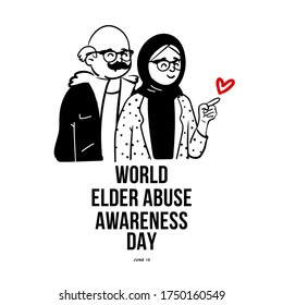 World Elder abuse awareness Day June 15. - Powered by Shutterstock