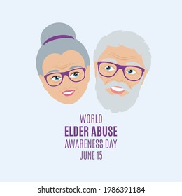 World Elder Abuse Awareness Day illustration. Happy and smiling elderly senior couple icons. Happy old man and woman icon. Senior couple cartoon character. Grandpa and Grandma illustration - Powered by Shutterstock