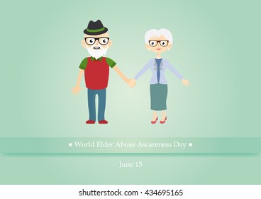 World Elder Abuse Awareness Day. Elderly couple. Important day - Powered by Shutterstock