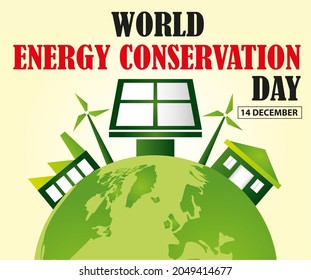 World Energy Conservation Day Poster Design Stock Illustration ...