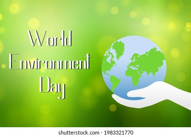 World environment day concept Illustration art, hand-holding earth, the concept of Earth Day, and Conservation of the Environment. - Powered by Shutterstock