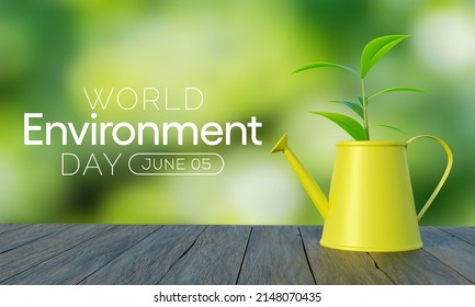 World Environment Day Is Observed Every Year On June 5, It Has Been A Flagship Campaign For Raising Awareness On Environmental Issues Emerging From Marine Pollution, Human Overpopulation. 3D Rendering