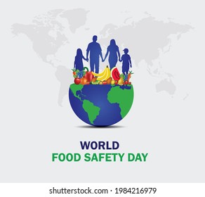 World Food Safety Day Concept. World food safety day with family concept. Template for background, banner, card, poster. - Powered by Shutterstock