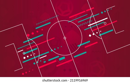 world football championship 2022, soccer field background in color national flag. - Powered by Shutterstock