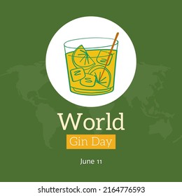 World Gin Day on June 11. Very attractive illustration design used for printings, menu cards, promotions, advertising, background, brochure, banners, and social media. - Powered by Shutterstock