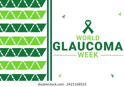 World Glaucoma Week is observed every year in March, it is a group of eye conditions that damage the optic nerve, the health of which is vital for good vision. Vector illustration - Powered by Shutterstock