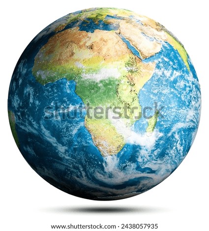 World globe map. Elements of this image furnished by NASA. 3d rendering