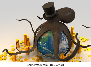 World Government And Money - 3D Rendering