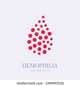 World Hemophilia Day. Drop Of Blood Made Of Red Pills On White Background. Haemophilia Disease, Bleeding Disorder Awareness Symbol. Medical Concept. 