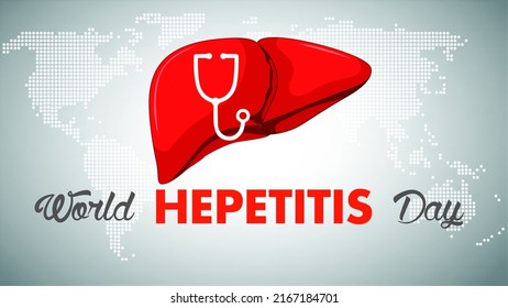 World Hepatitis Day 28 July 3D rendering background is perfect for any type of news or information presentation. The background features a stylish and clean layout 