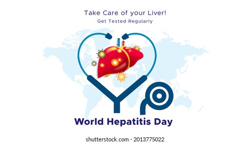 World hepatitis day concept. Creative idea for liver health care centre - Powered by Shutterstock