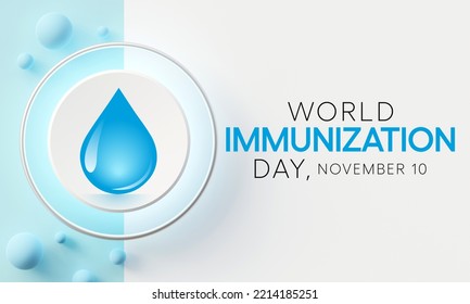 World Immunization day is observed every year on November 10, it is the process by which an individual's immune system becomes fortified against an agent. 3D Rendering - Powered by Shutterstock