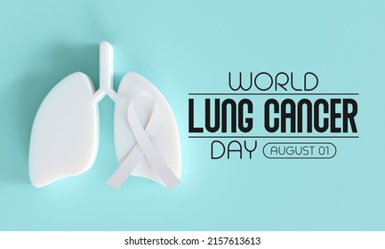 World Lung Cancer day is observed every year on August 1. it is cancer that starts in the lungs. When a person has cancer, they have abnormal cells that cluster together to form a tumor. 3D Rendering