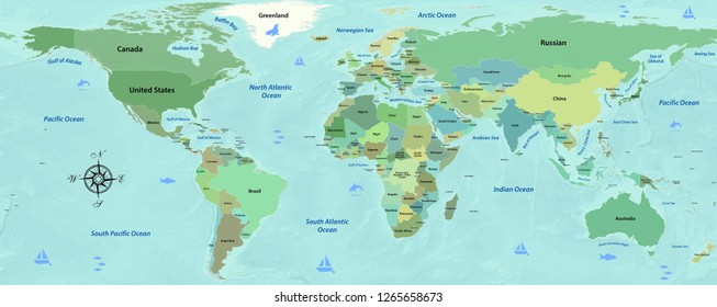 World Map (3D illustration)