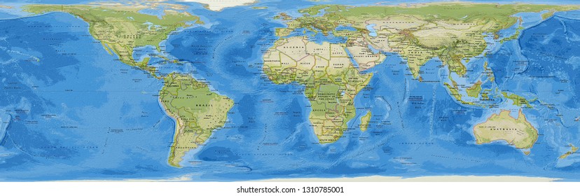 World Map 3d Illustration 260nw 1310785001 