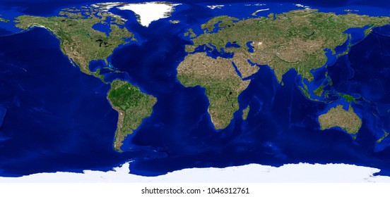 World Map 3d Rendering Stock Illustration 1046312761 