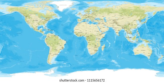 World Map 3d Rendering Stock Illustration 1115656172 | Shutterstock