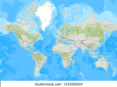 4,502 Elevation world map Images, Stock Photos & Vectors | Shutterstock