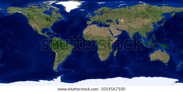 World Map 3d Rendering Stock Illustration 1014567100 