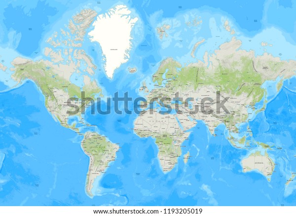 world physical vector map stylized using stock vector royalty free 503406085 shutterstock